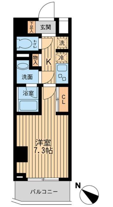 ユニフォート目黒中町　504号室　間取り