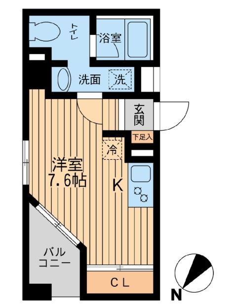 ユニフォート目黒中町　409号室　間取り