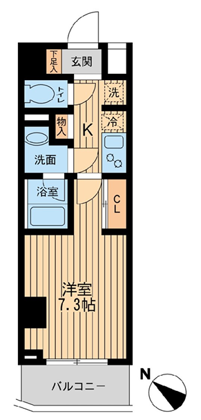 ユニフォート目黒中町　106号室　間取り