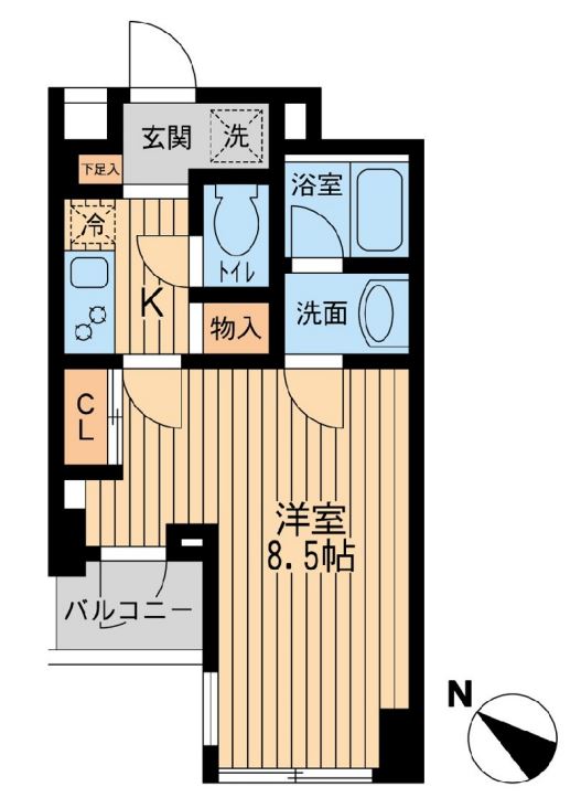 ユニフォート目黒中町　103号室　間取り