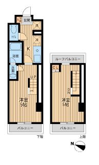ユニフォート目黒中町　604号室　間取り