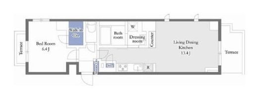 ポルトボヌール渋谷桜丘　801号室　間取り