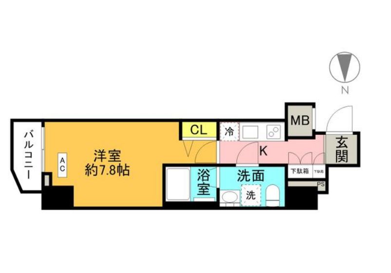 エル・グランジュテ新宿　601号室　間取り