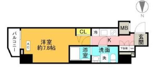 エル・グランジュテ新宿　401号室　間取り