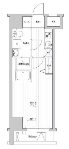 エル・グランジュテ新宿　504号室　間取り