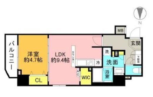 エル・グランジュテ新宿　1201号室　間取り