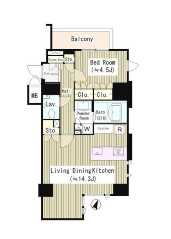 ラティオ南青山　402号室　間取り