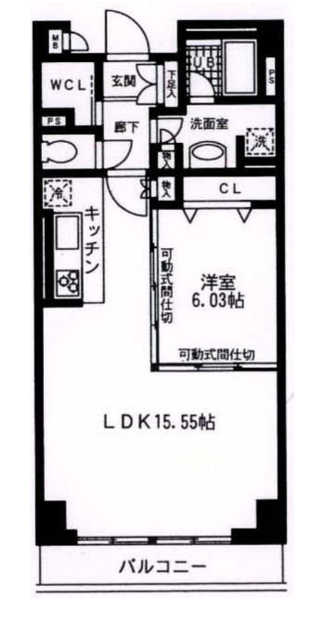 田町イースト　1002号室　間取り
