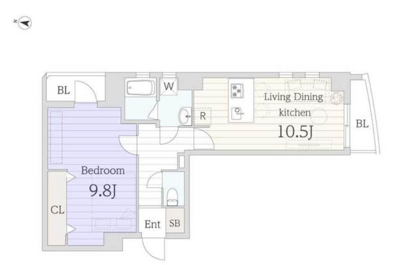 ラフィーヌ自由が丘　501号室　間取り