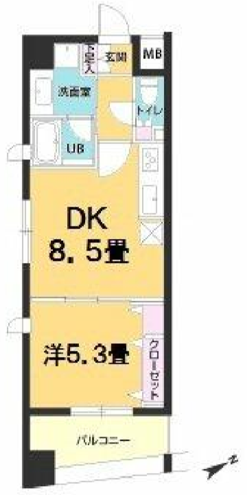 カスタリア新御茶ノ水　702号室　間取り