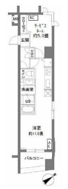 カスタリア新御茶ノ水　701号室　間取り