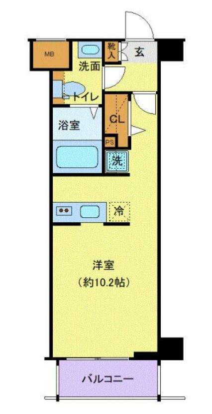 ラグディア麻布十番　504号室　間取り