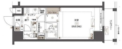 ZOOM西五反田　303号室　間取り