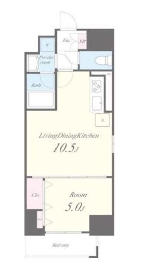 ヴァレンティア麻布　1101号室　間取り