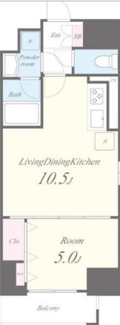 ヴァレンティア麻布　1201号室　間取り