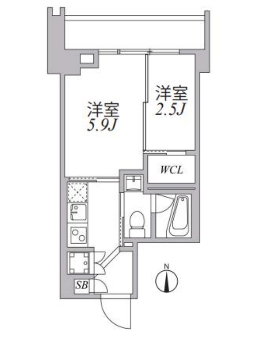アジールコート麻布十番　604号室　間取り