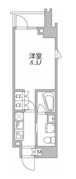 アジールコート麻布十番　401号室　間取り