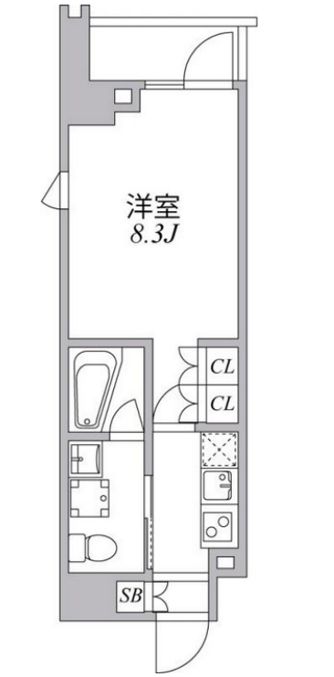 アジールコート麻布十番　511号室　間取り