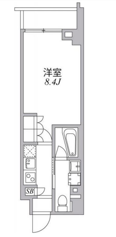 アジールコート麻布十番　410号室　間取り