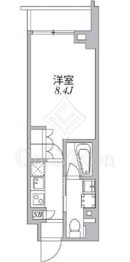 アジールコート麻布十番　208号室　間取り