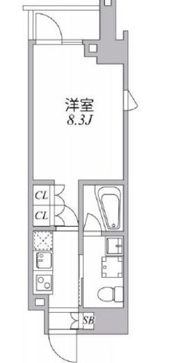 アジールコート麻布十番　401号室　間取り