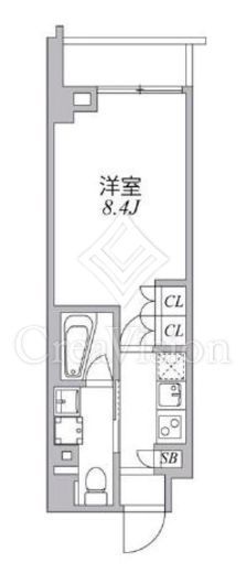 アジールコート麻布十番　409号室　間取り