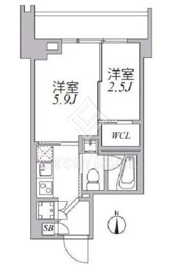 アジールコート麻布十番　803号室　間取り