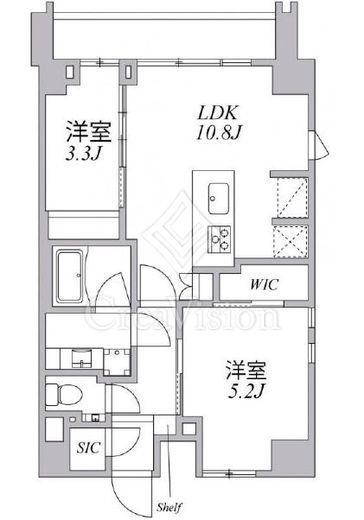 アジールコート麻布十番　901号室　間取り