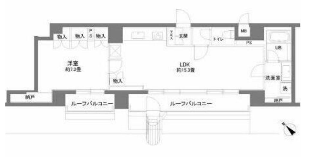 カスタリアお茶の水　702号室　間取り