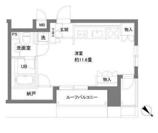 カスタリアお茶の水　705号室　間取り