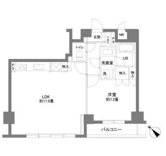 カスタリアお茶の水　402号室　間取り
