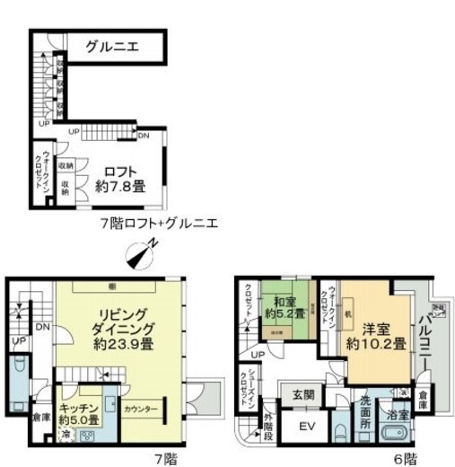 ＡＲＴＥＭＩＳ　ＭＩＮＡＭＩ　ＡＺＡＢＵ　701号室　間取り