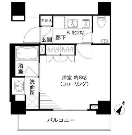 ザ・レジデンス早稲田　105号室　間取り