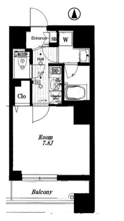 ブライズ神楽坂　202号室　間取り
