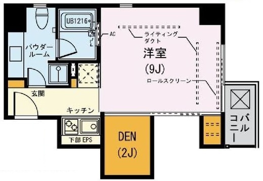 ル・コフレ　802号室　間取り