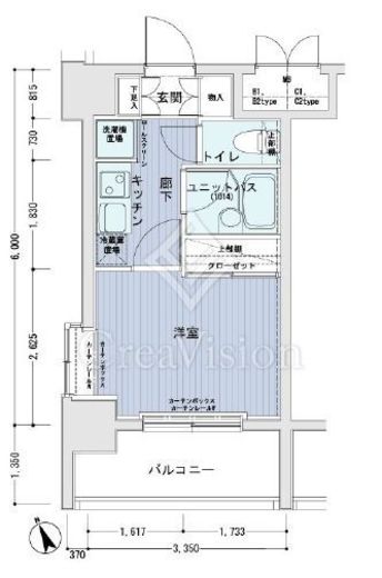 メインステージ南麻布4　702号室　間取り