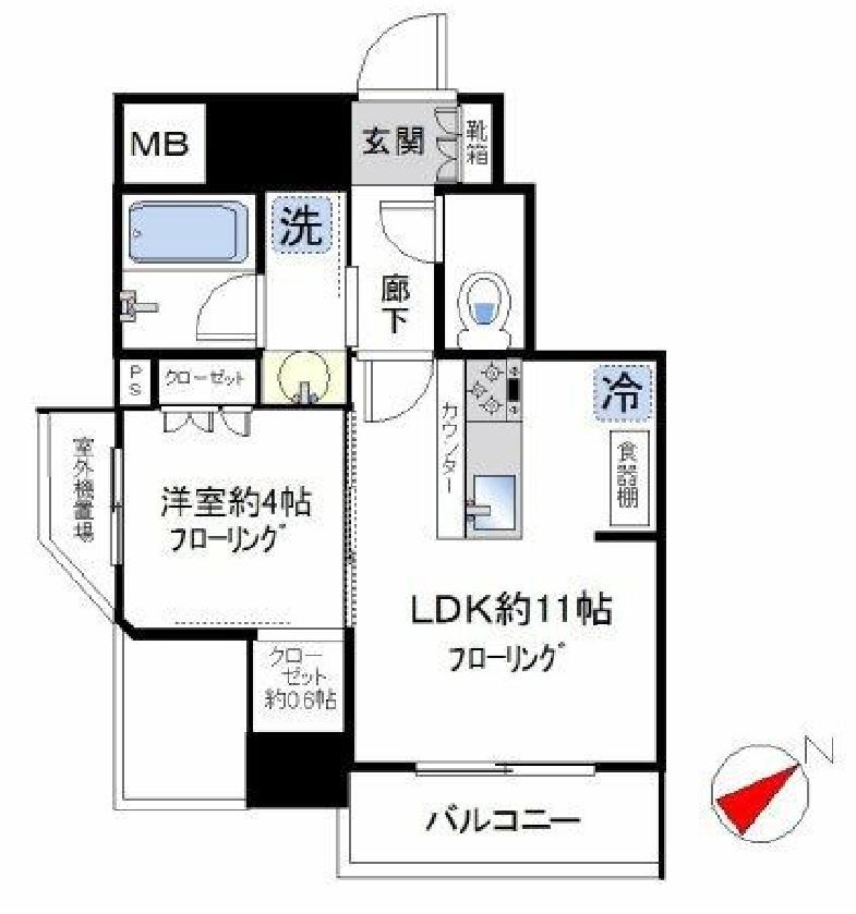 ウィルローズ市谷柳町　304号室　間取り