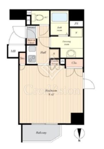 グランド・ガーラ南麻布　410号室　間取り