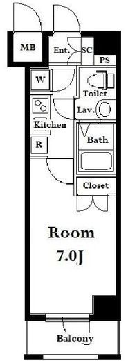 グランド・ガーラ南麻布　602号室　間取り