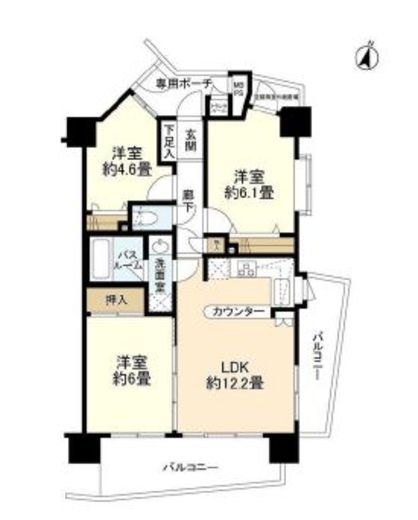 ライオンズステージ麻布　704号室　間取り