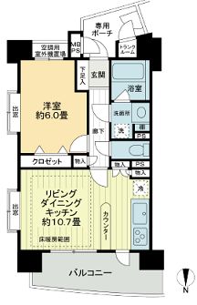 ライオンズステージ麻布　901号室　間取り
