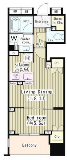 プライムスタイル東日本橋　1006号室　間取り