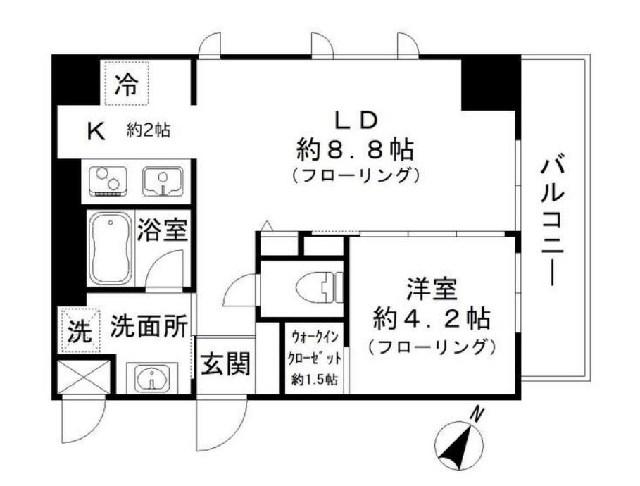 ガーデンヒルズ柿ノ木坂　105号室　間取り