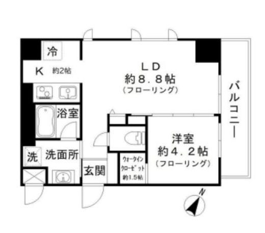 ガーデンヒルズ柿ノ木坂　605号室　間取り
