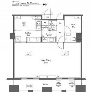 グラディート汐留ロッソ　903号室　間取り
