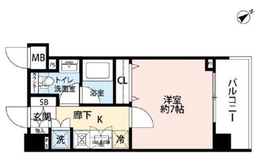 フェニシア学芸大学　411号室　間取り
