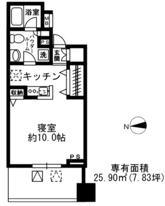 レジディア四谷三丁目　304号室　間取り