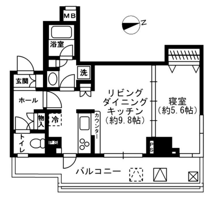 レジディア四谷三丁目　910号室　間取り