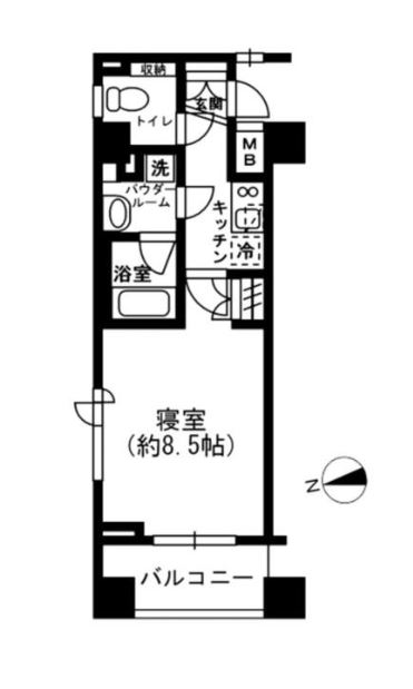 レジディア四谷三丁目　802号室　間取り