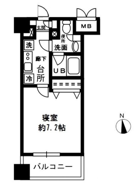 レジディア四谷三丁目　202号室　間取り